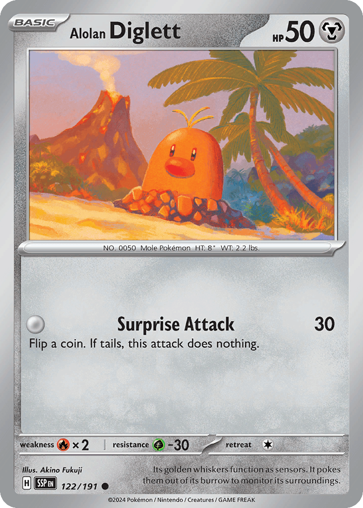 Alolan Diglett — Surging Sparks #122