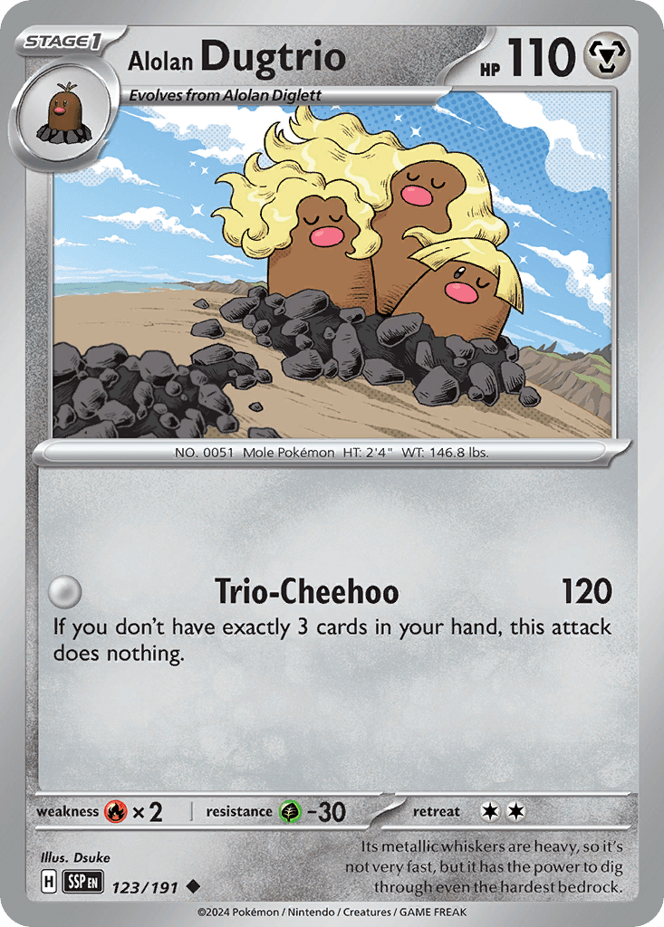 Alolan Dugtrio — Surging Sparks #123