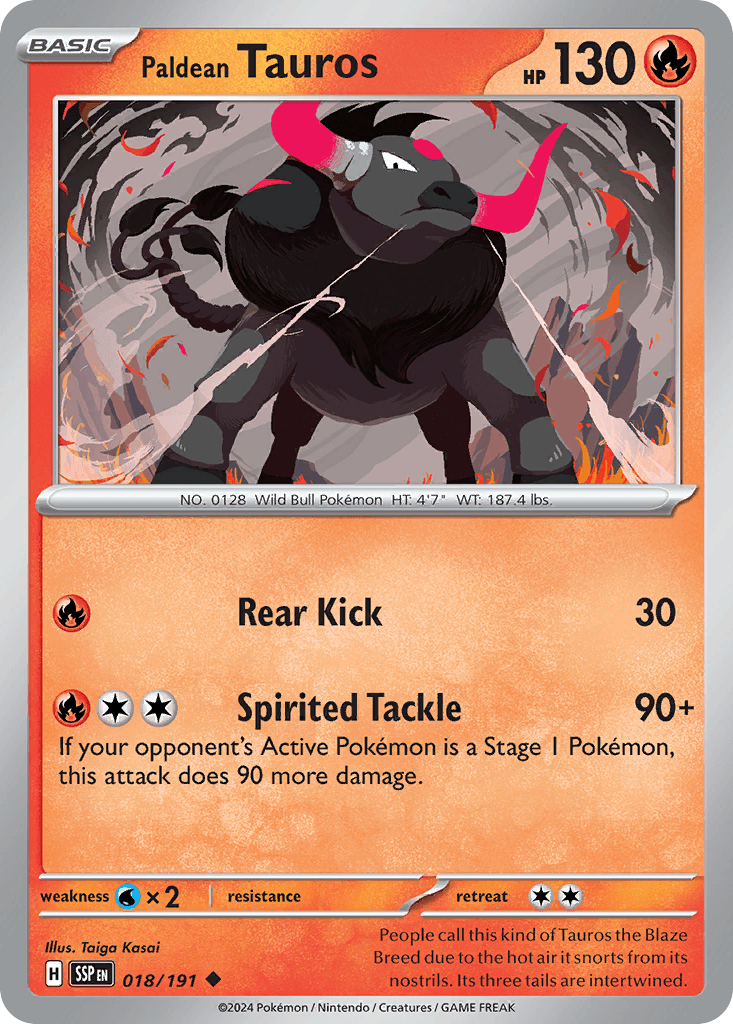 Paldean Tauros — Surging Sparks #18