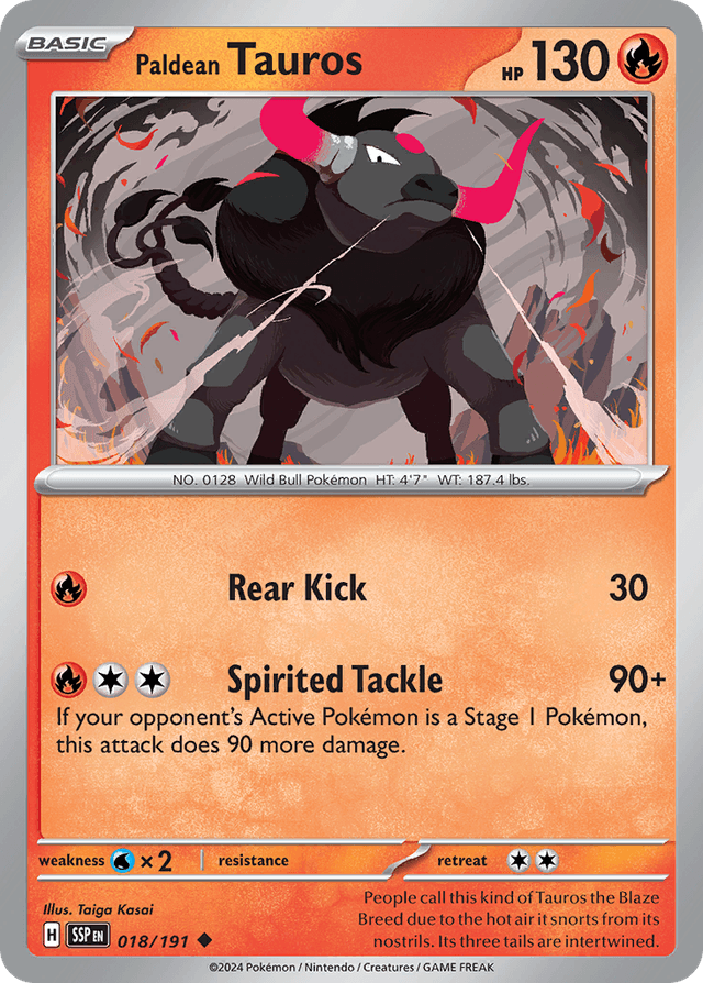 Paldean Tauros — Surging Sparks #18