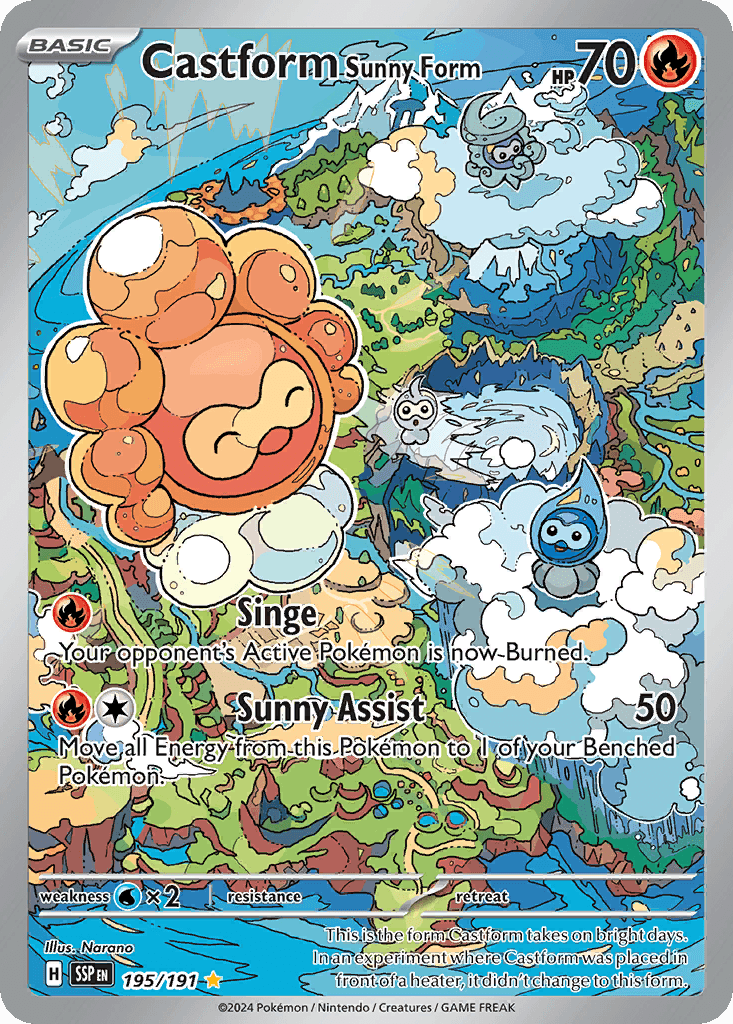 Castform Sunny Form — Surging Sparks #195