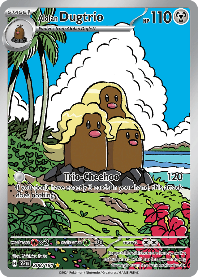Alolan Dugtrio — Surging Sparks #208