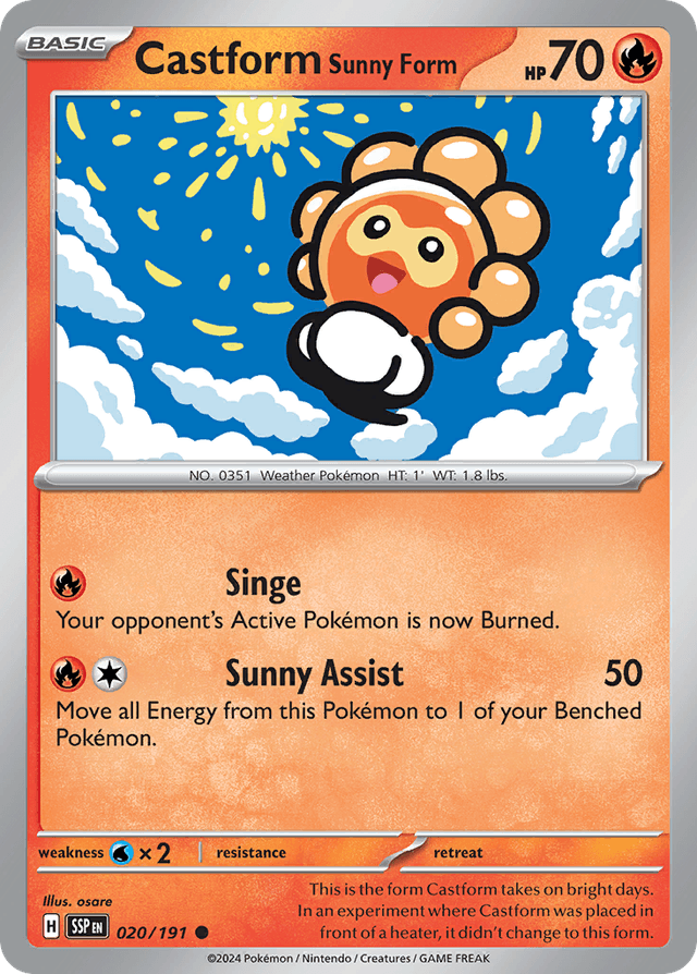 Castform Sunny Form — Surging Sparks #20