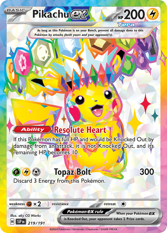 Pikachu ex — Surging Sparks #219