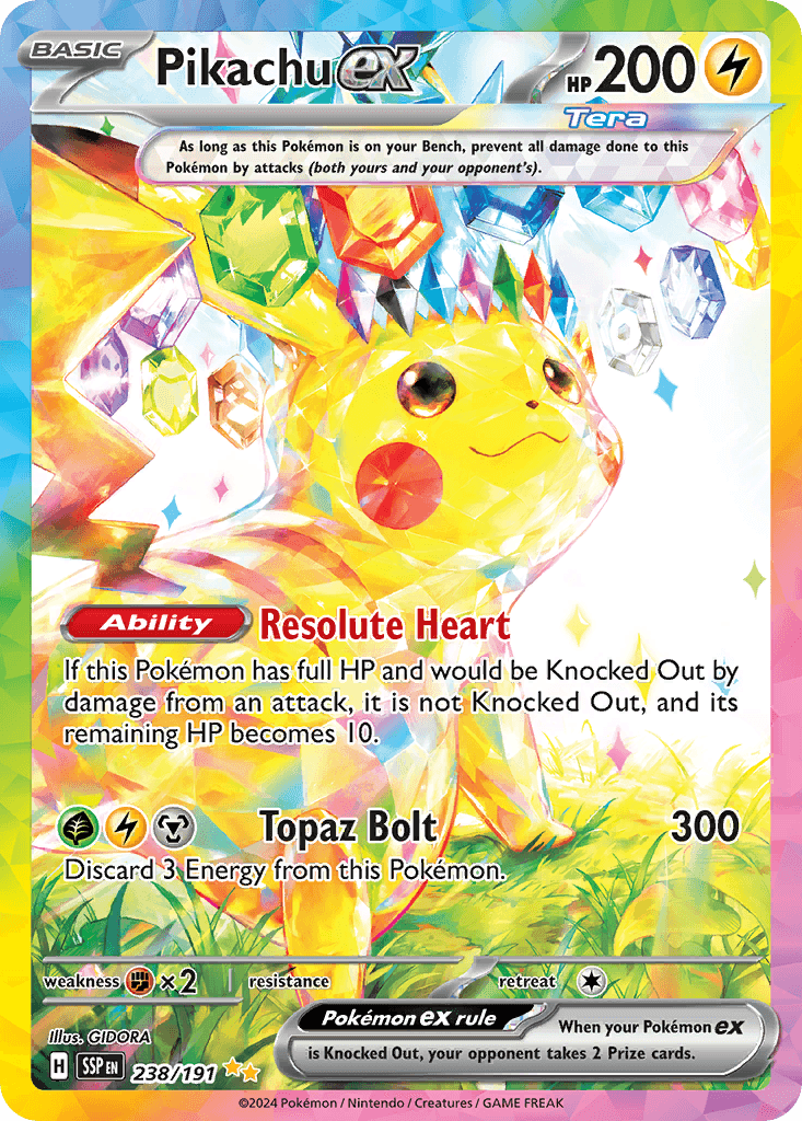 Pikachu ex — Surging Sparks #238