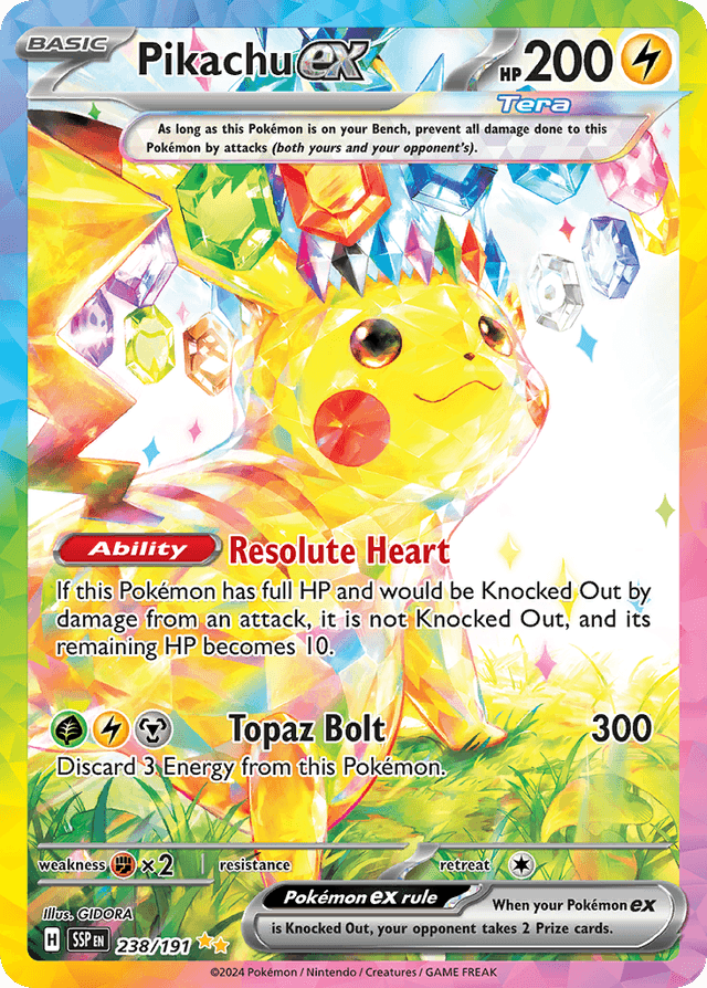 Pikachu ex — Surging Sparks #238