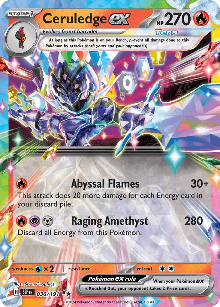 Ceruledge ex — Surging Sparks #36