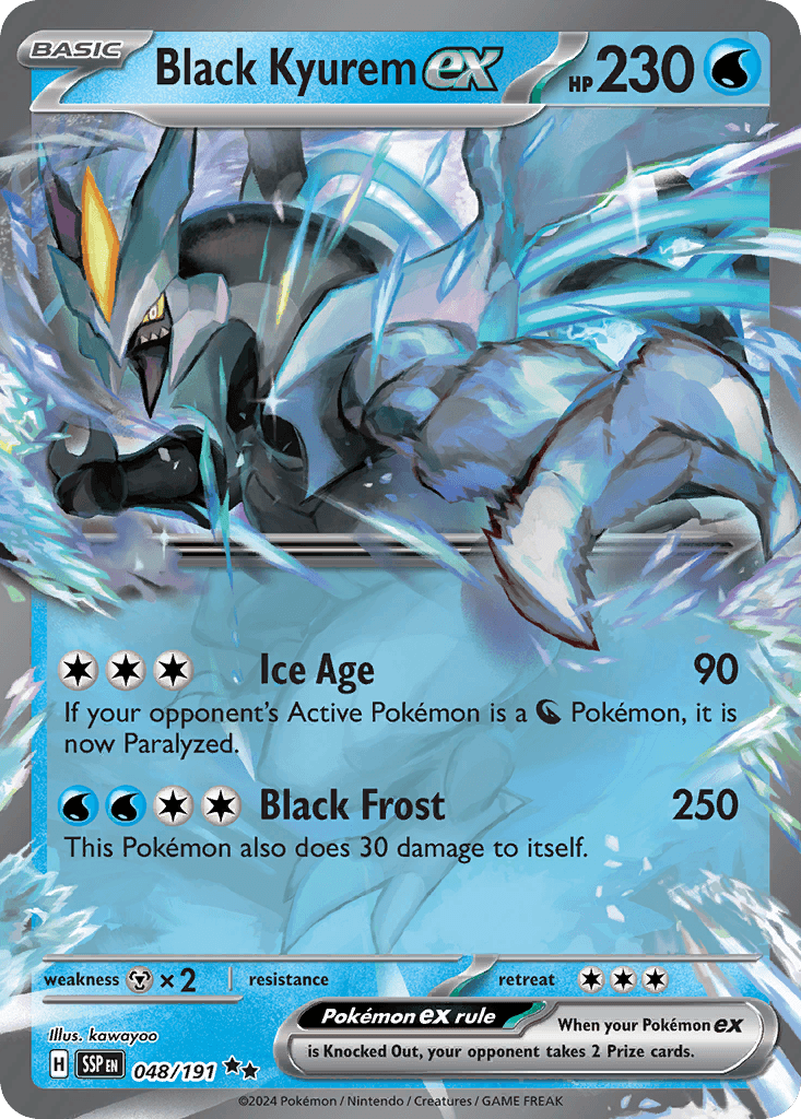 Black Kyurem ex — Surging Sparks #48