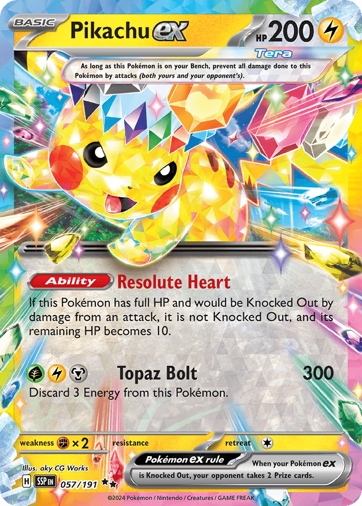 Pikachu ex — Surging Sparks #57