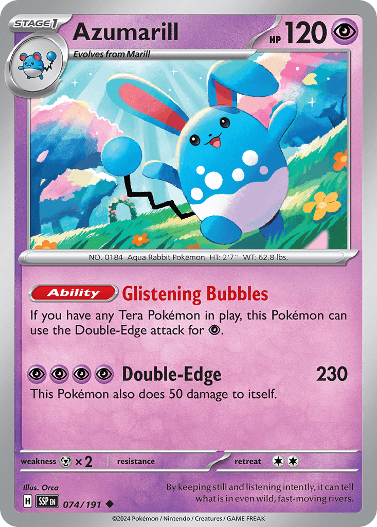 Azumarill — Surging Sparks #74