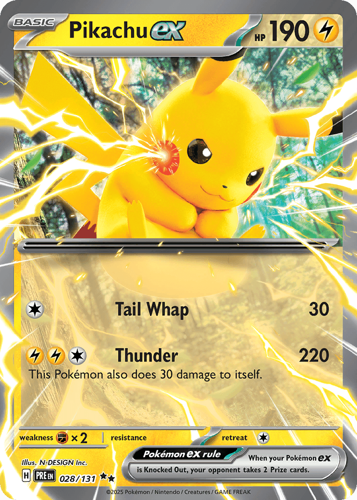 Pikachu ex — Prismatic Evolutions #28