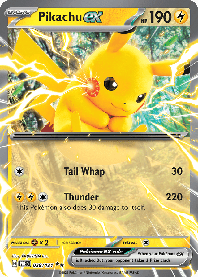 Pikachu ex — Prismatic Evolutions #28