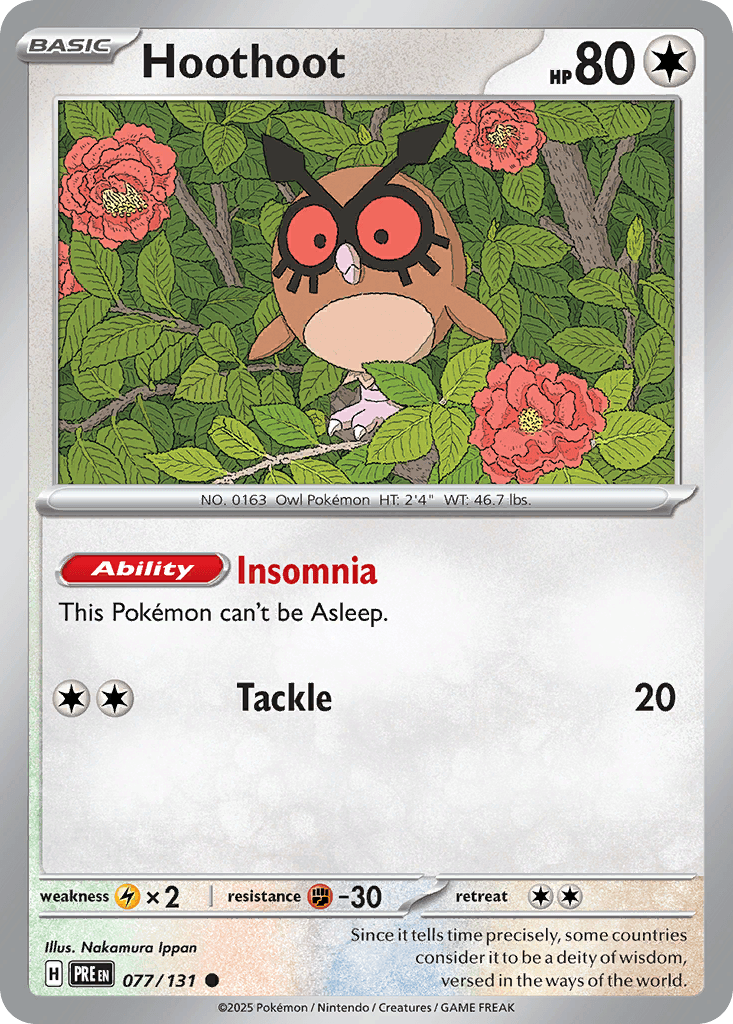 Hoothoot — Prismatic Evolutions #77