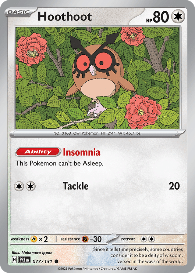 Hoothoot — Prismatic Evolutions #77