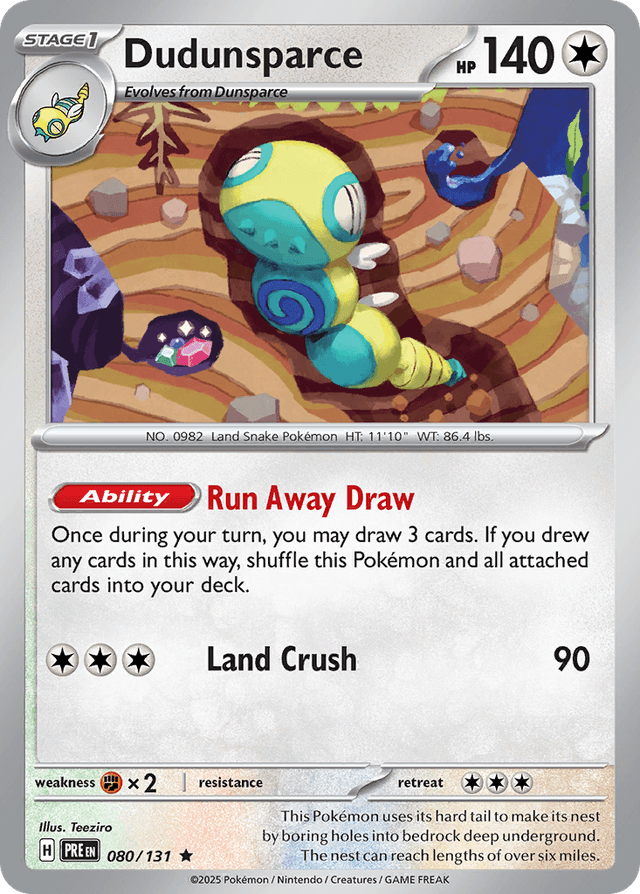 Dudunsparce — Prismatic Evolutions #80