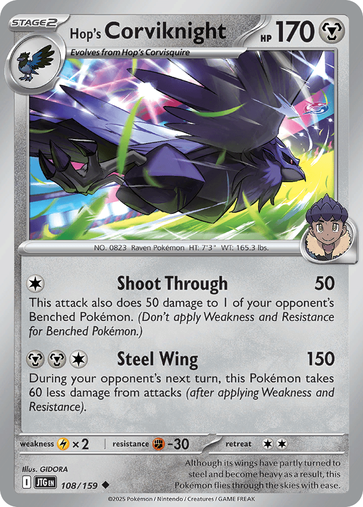Hop's Corviknight — Journey Together #108