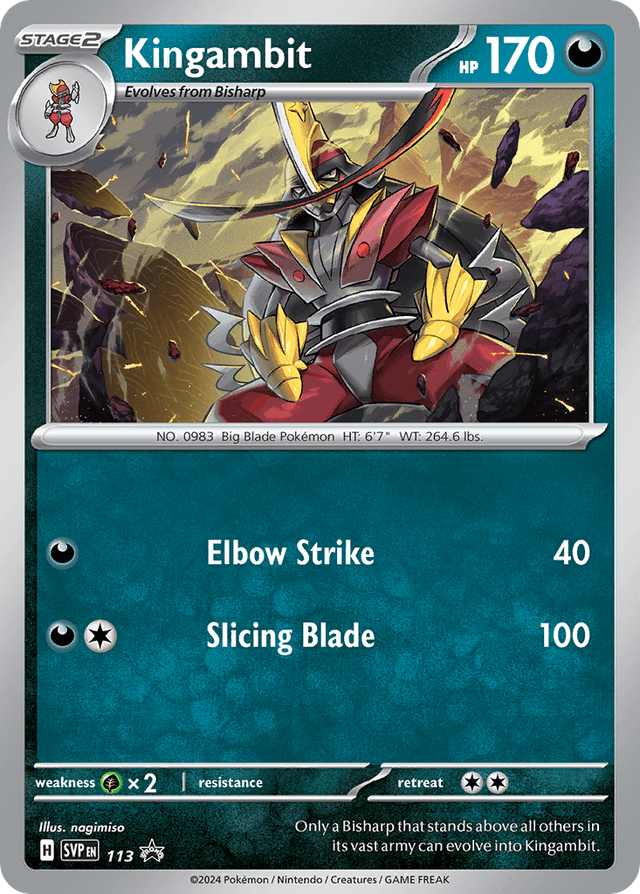 Kingambit — Scarlet & Violet Black Star Promos #113