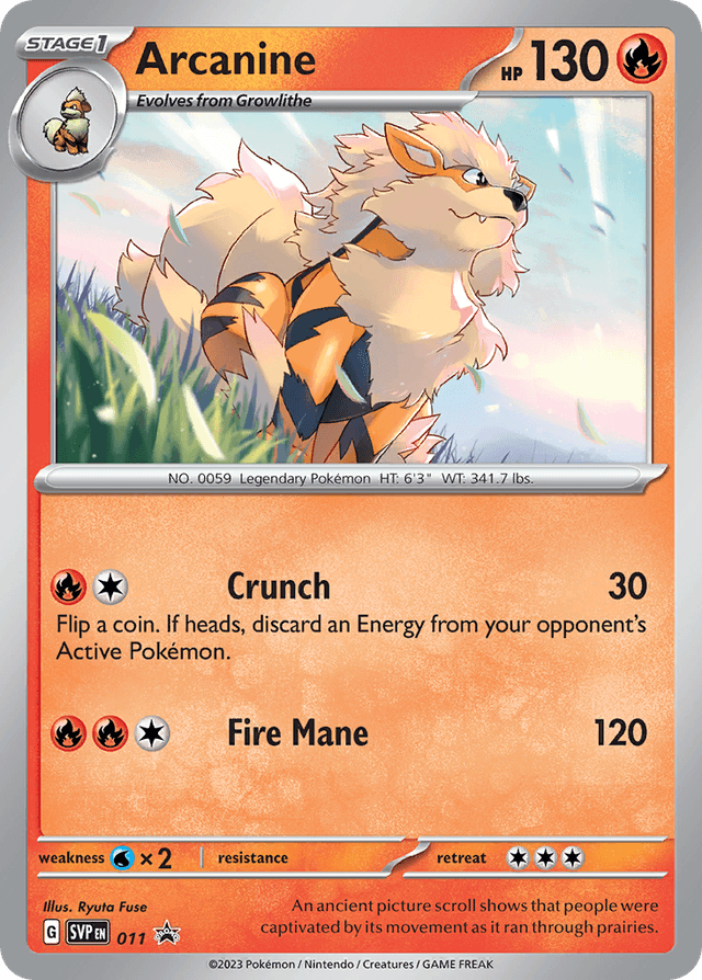 Arcanine — Scarlet & Violet Black Star Promos #11