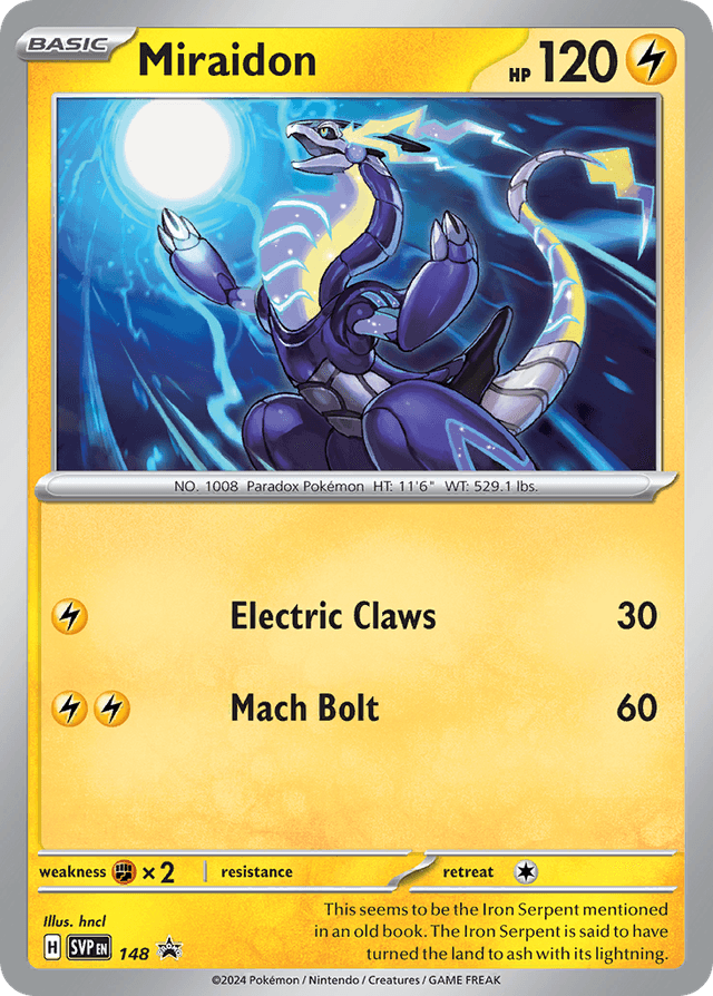 Miraidon — Scarlet & Violet Black Star Promos #148
