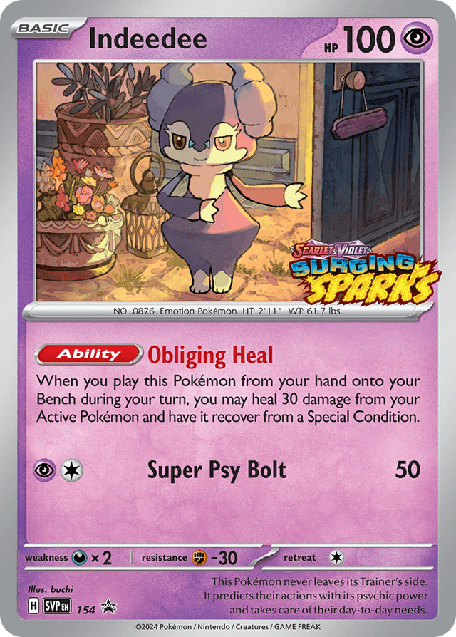Indeedee — Scarlet & Violet Black Star Promos #154