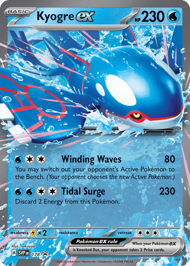 Kyogre ex — Scarlet & Violet Black Star Promos #178