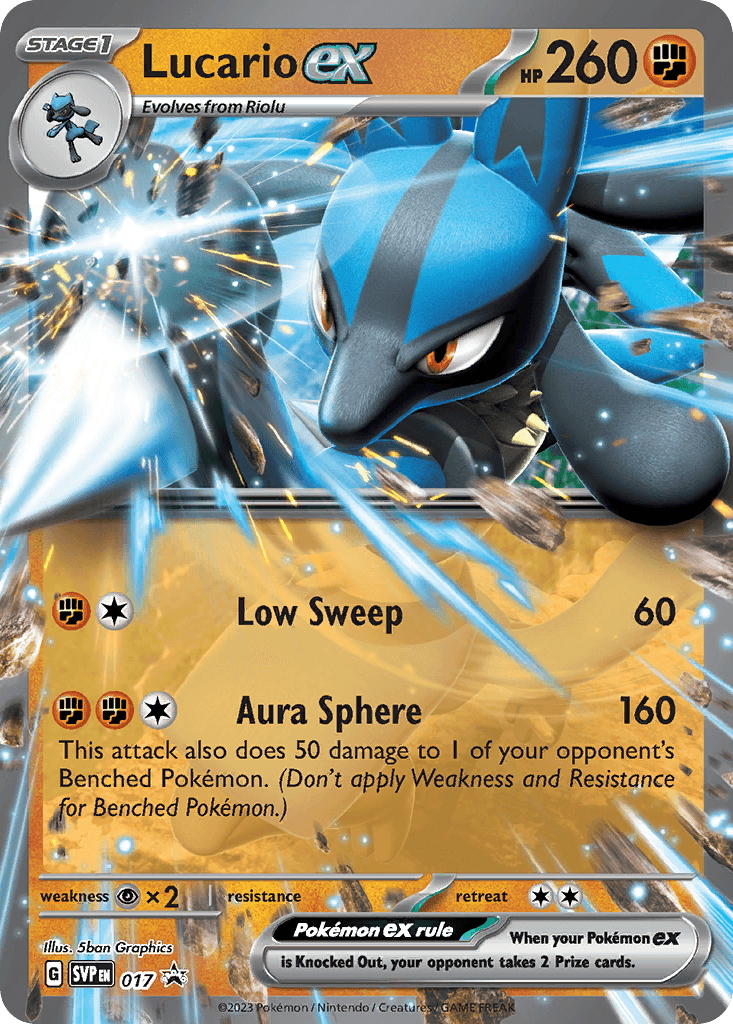 Lucario ex — Scarlet & Violet Black Star Promos #17