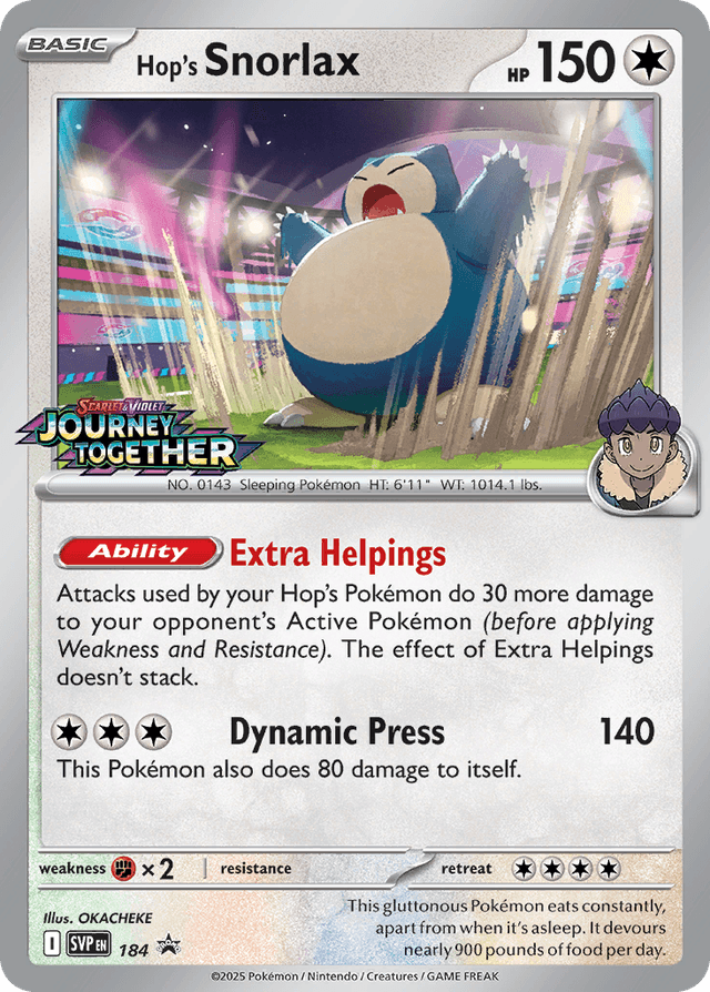 Hop's Snorlax — Scarlet & Violet Black Star Promos #184