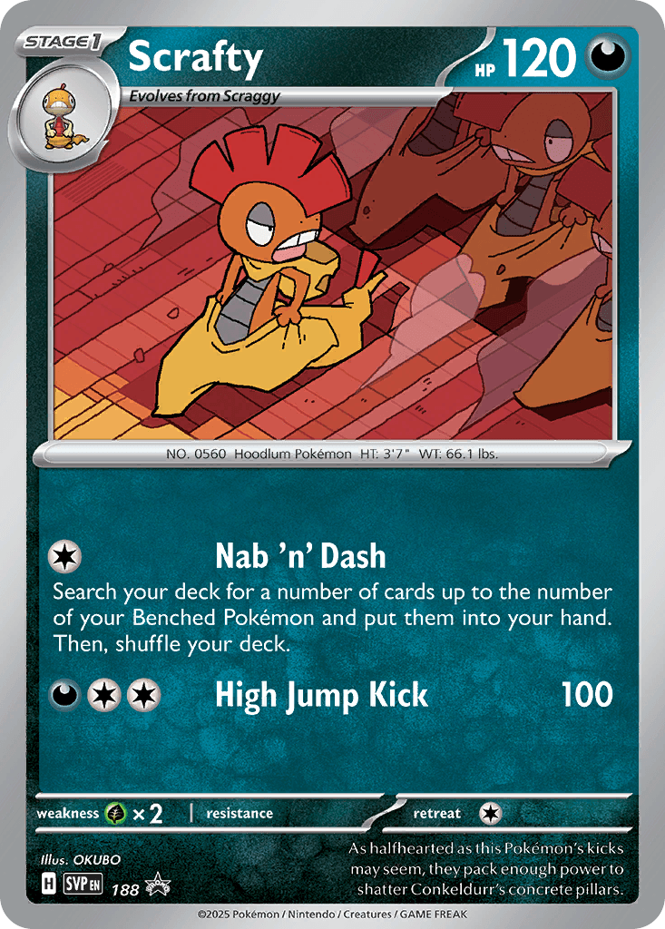 Scrafty — Scarlet & Violet Black Star Promos #188