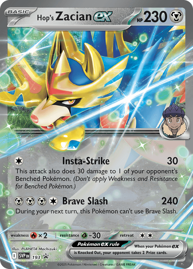 Hop's Zacian ex — Scarlet & Violet Black Star Promos #193