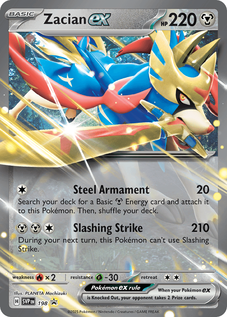 Zacian ex — Scarlet & Violet Black Star Promos #198