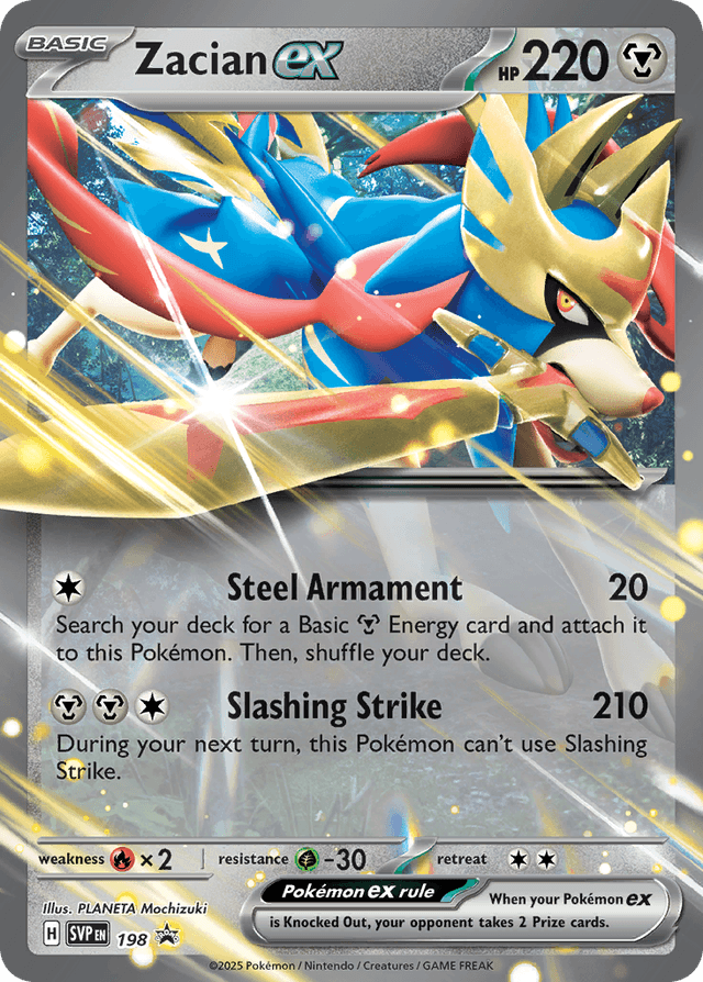 Zacian ex — Scarlet & Violet Black Star Promos #198