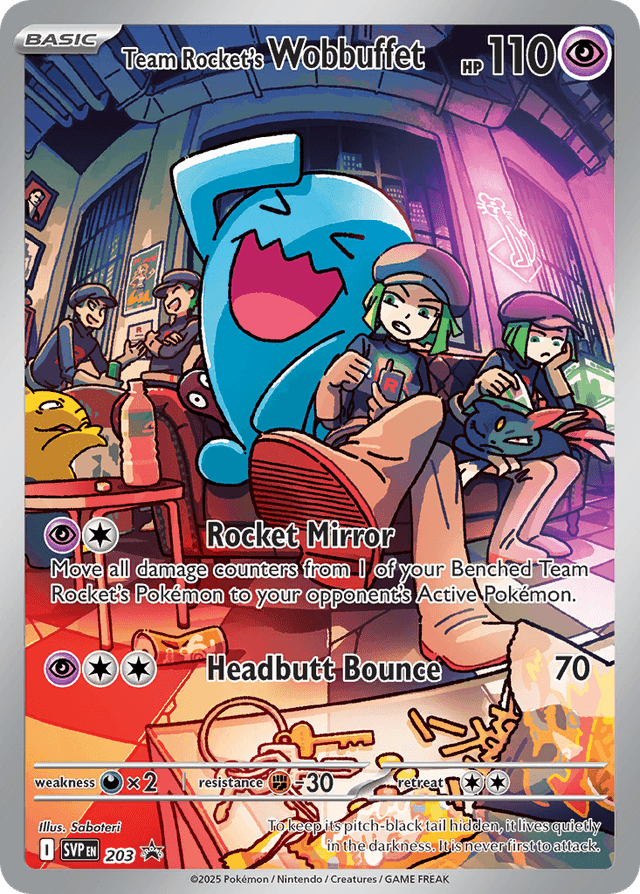 Team Rocket's Wobbuffet — Scarlet & Violet Black Star Promos #203