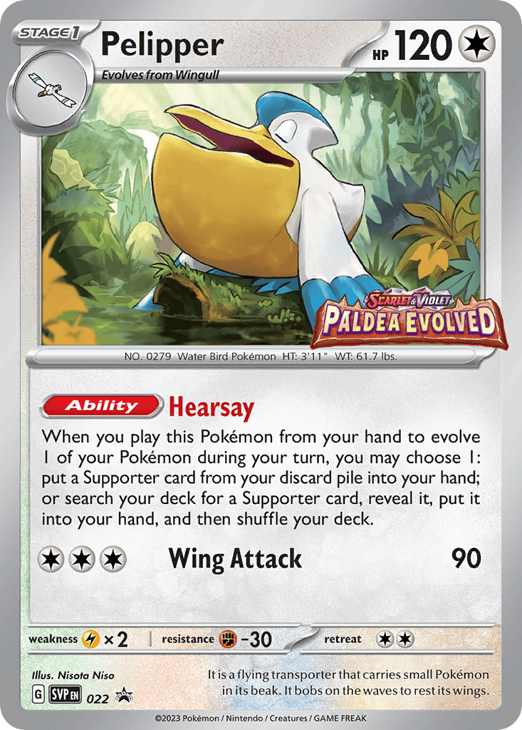 Pelipper — Scarlet & Violet Black Star Promos #22