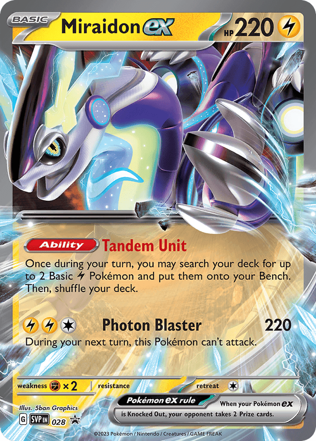 Miraidon ex — Scarlet & Violet Black Star Promos #28