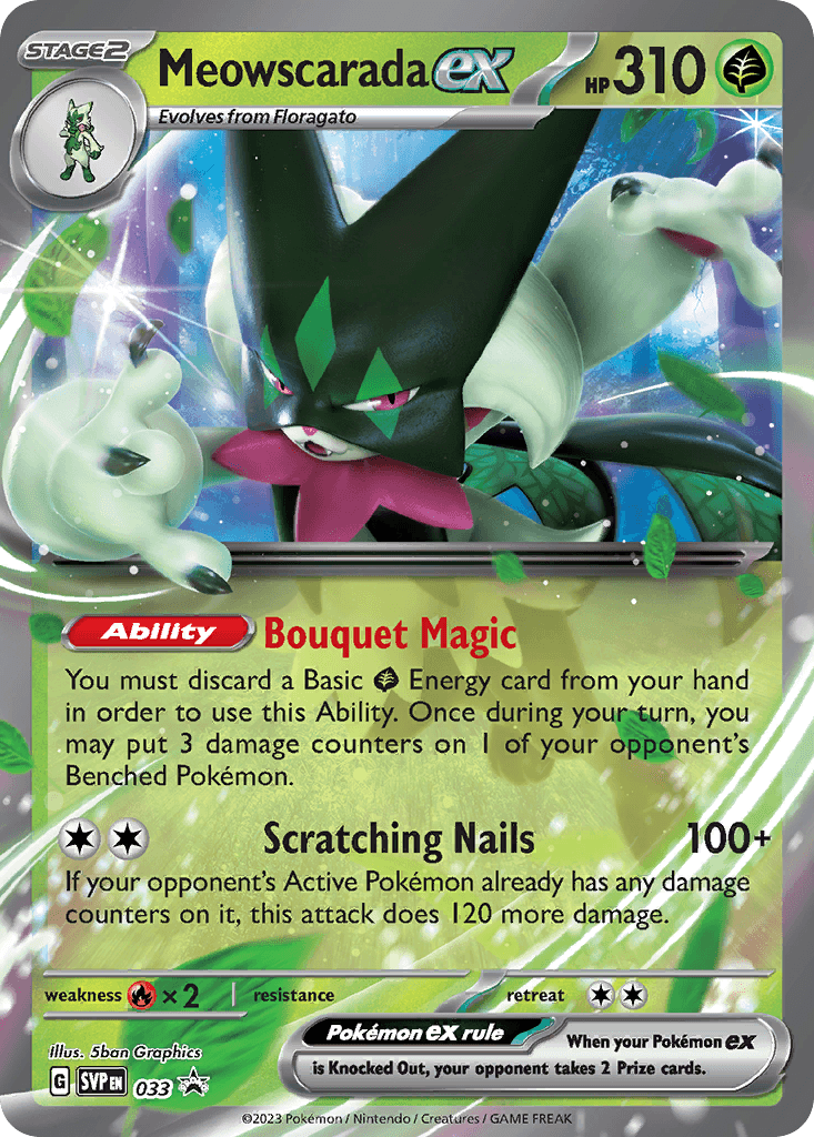 Meowscarada ex — Scarlet & Violet Black Star Promos #33