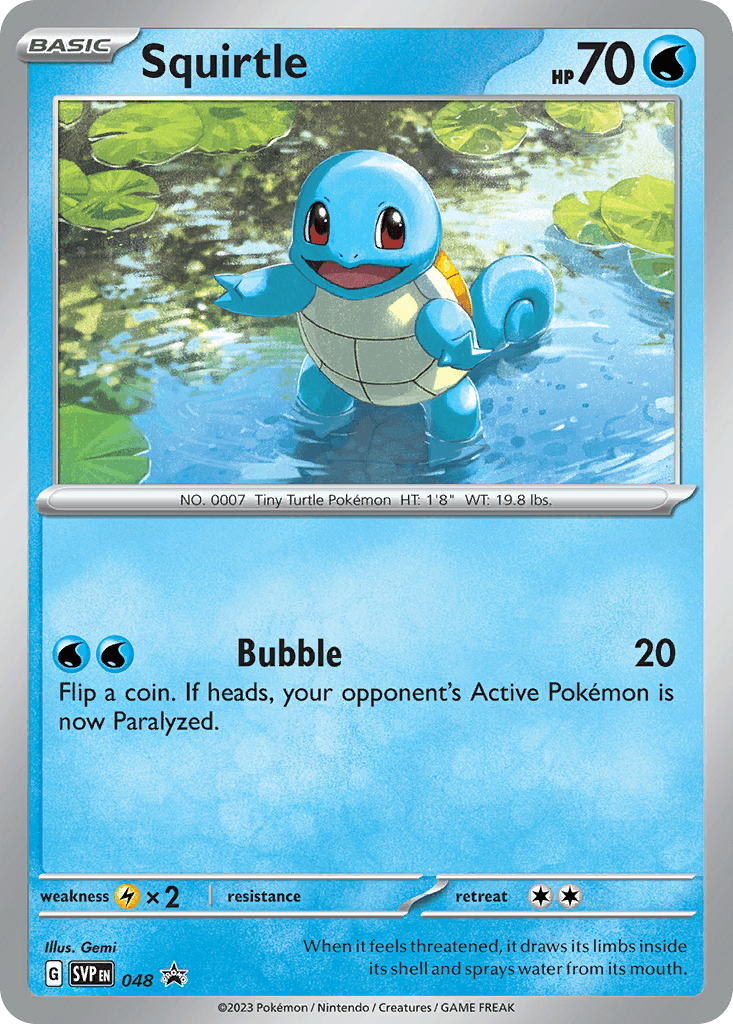 Squirtle — Scarlet & Violet Black Star Promos #48