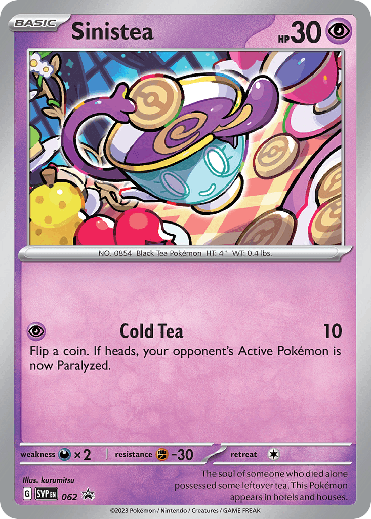 Sinistea — Scarlet & Violet Black Star Promos #62