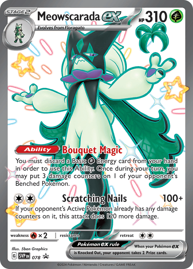 Meowscarada ex — Scarlet & Violet Black Star Promos #78