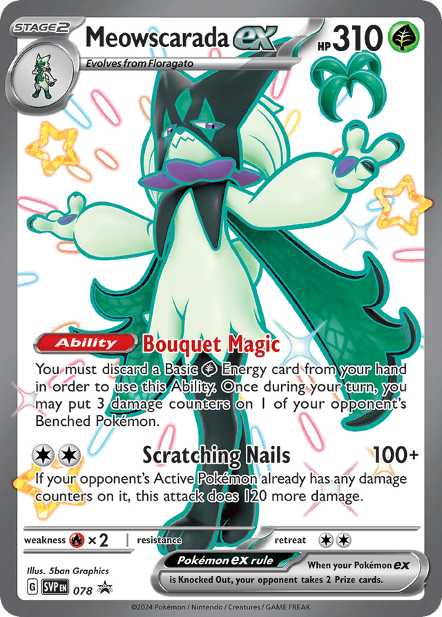 Meowscarada ex — Scarlet & Violet Black Star Promos #78