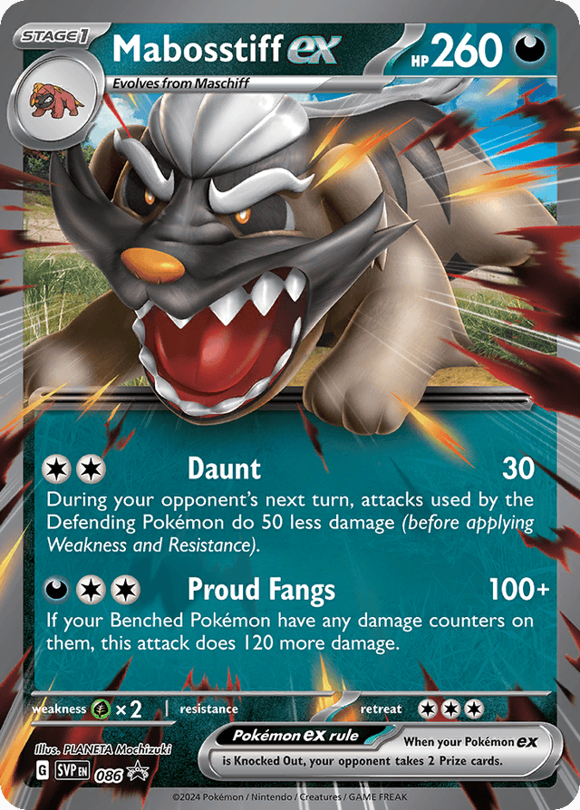 Mabosstiff ex — Scarlet & Violet Black Star Promos #86
