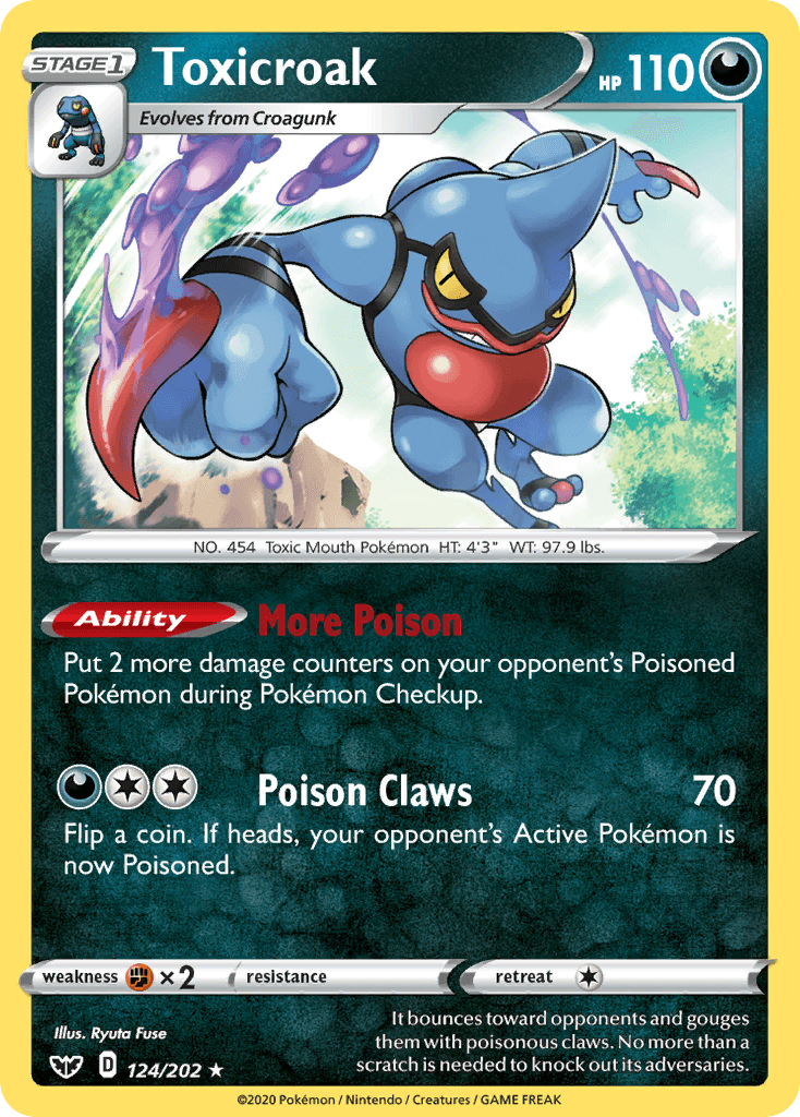 Toxicroak — Sword & Shield #124
