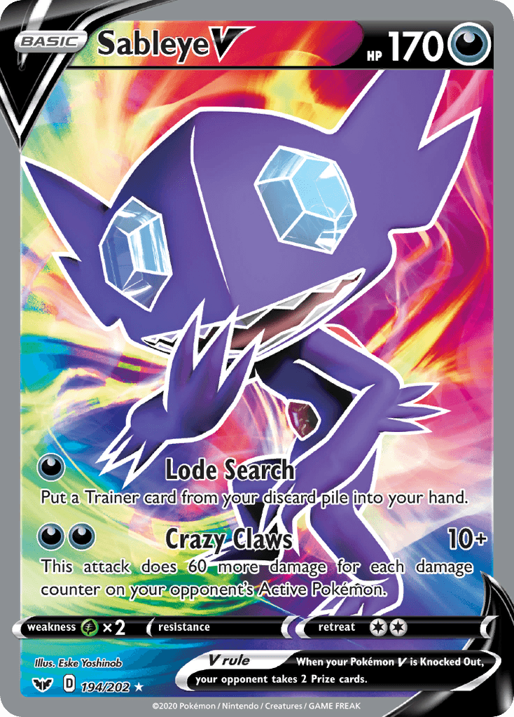 Sableye V — Sword & Shield #194