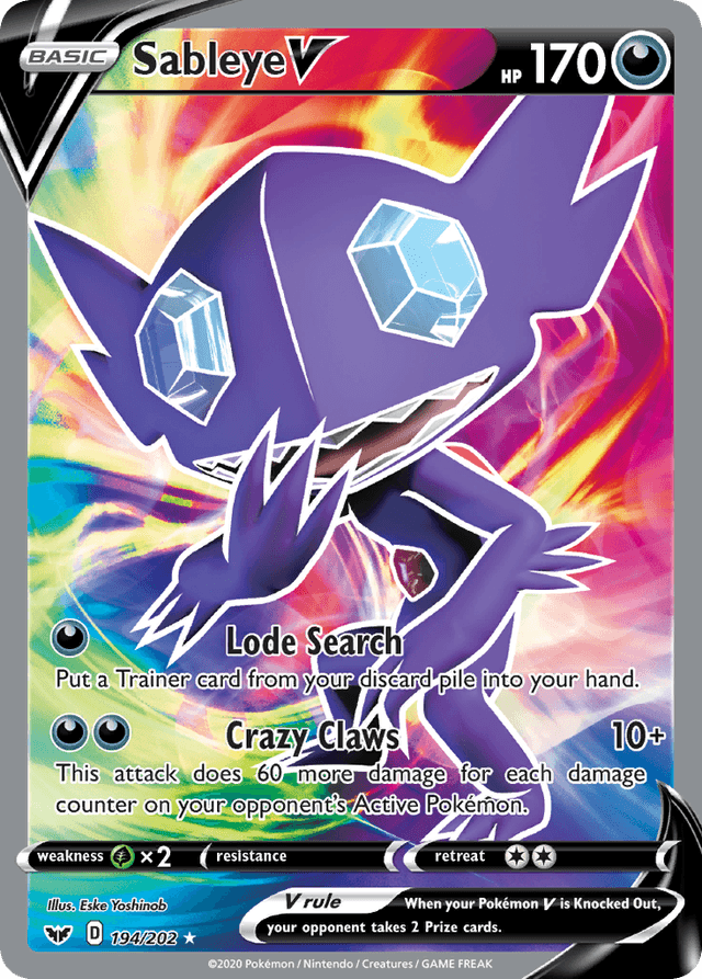Sableye V — Sword & Shield #194