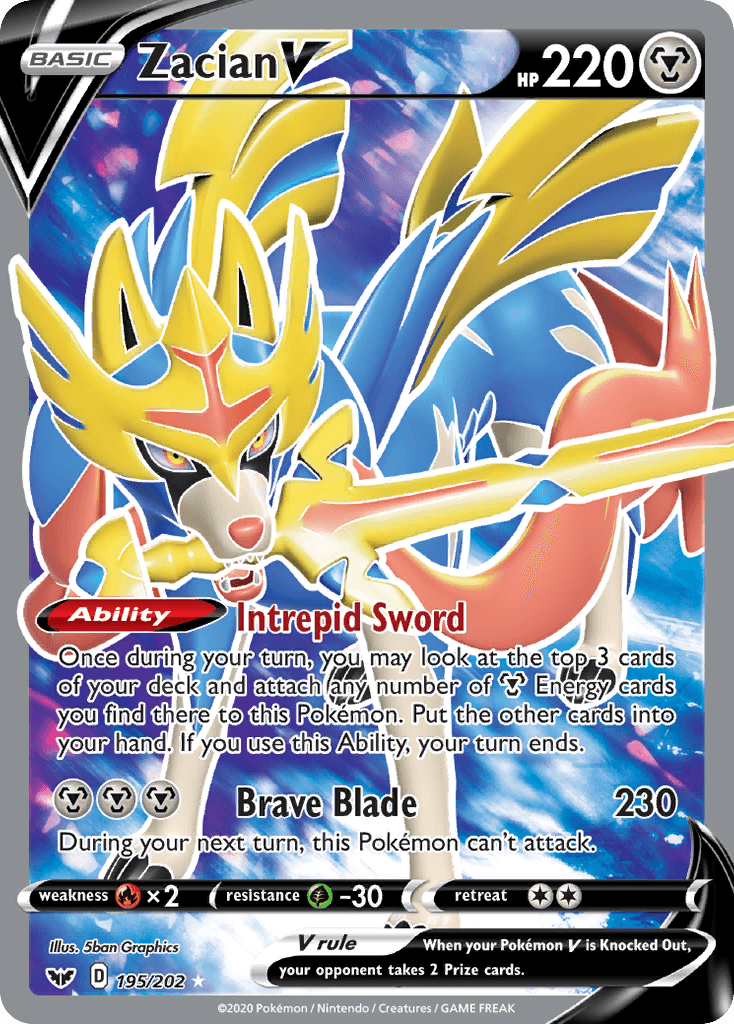 Zacian V — Sword & Shield #195