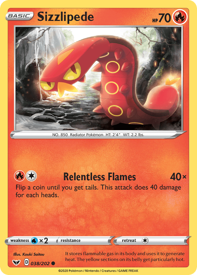Sizzlipede — Sword & Shield #38