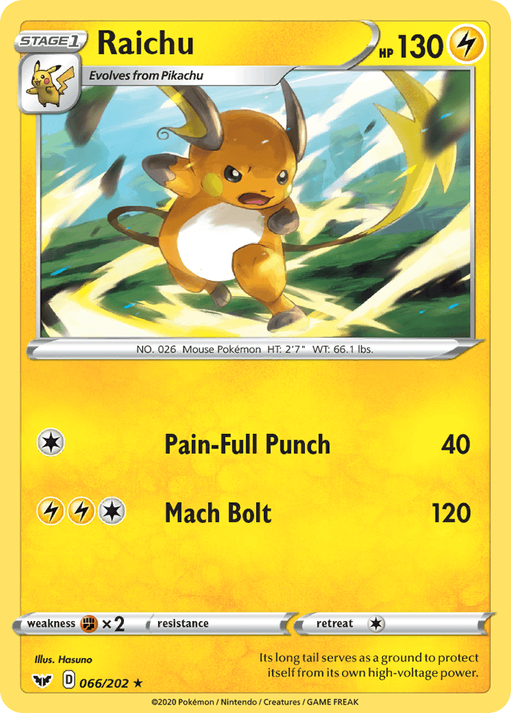 Raichu — Sword & Shield #66