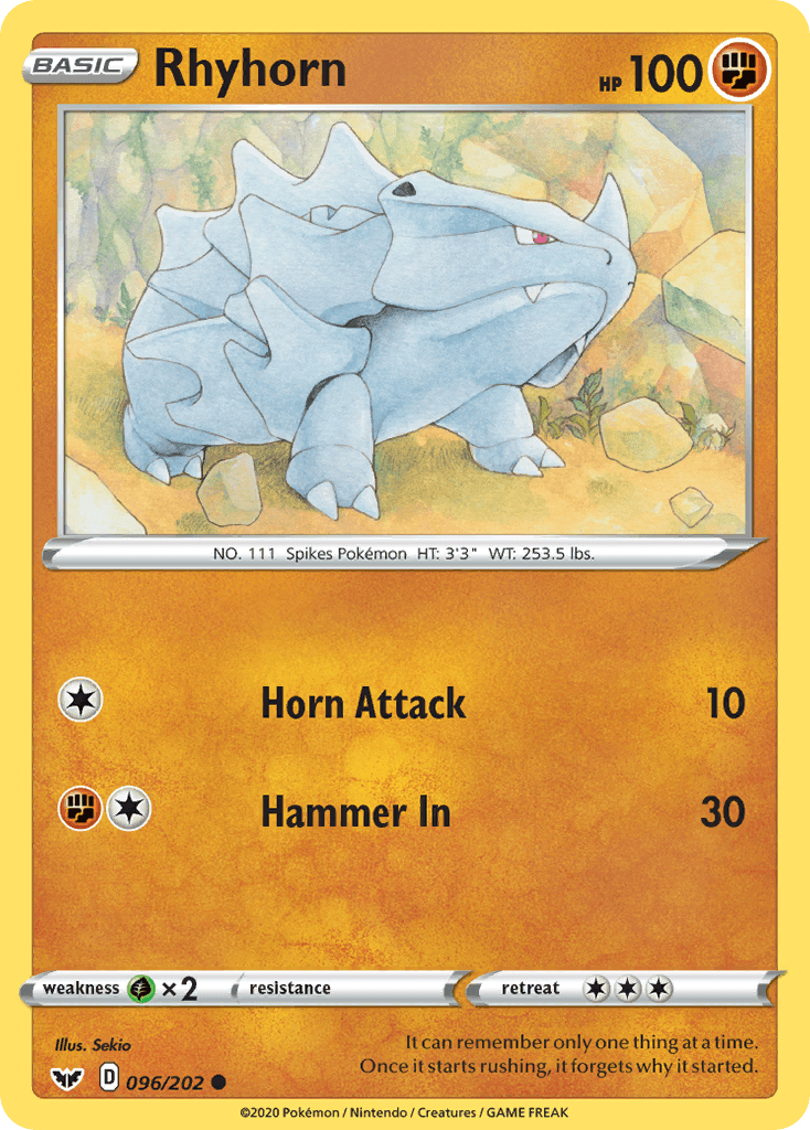 Rhyhorn — Sword & Shield #96