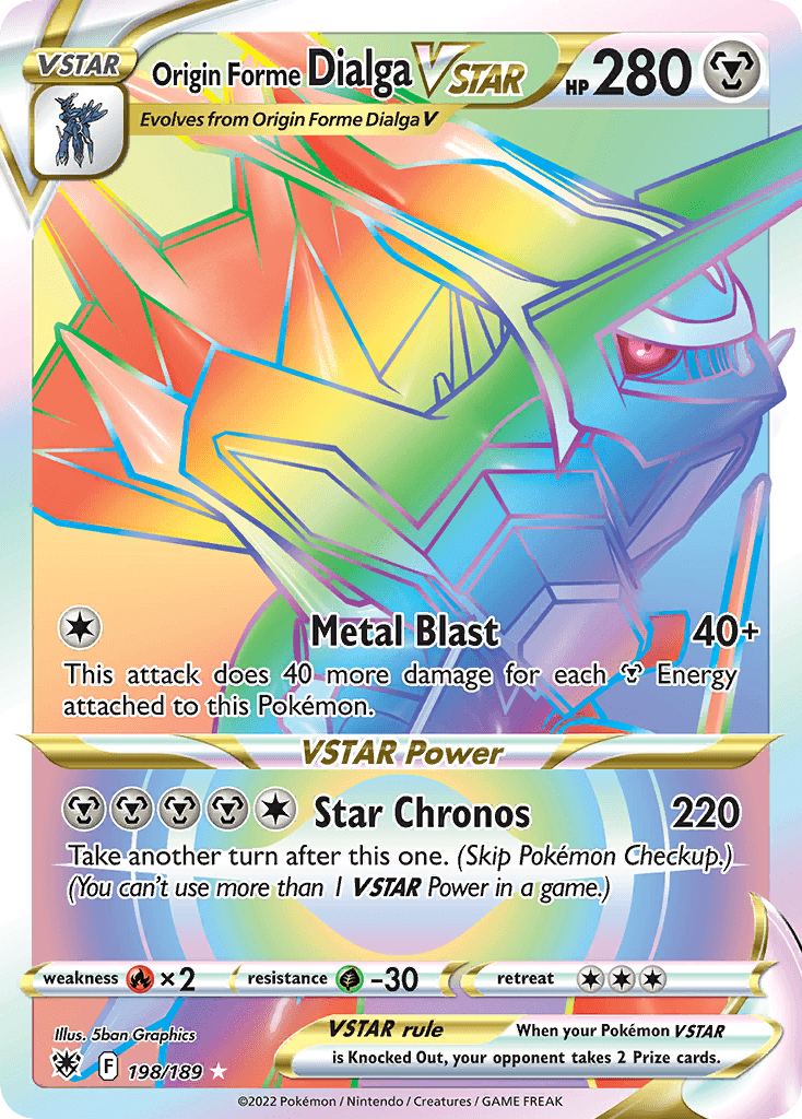 Origin Forme Dialga VSTAR — Astral Radiance #198