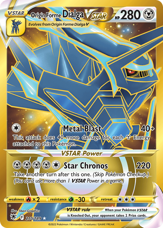 Origin Forme Dialga VSTAR — Astral Radiance #210