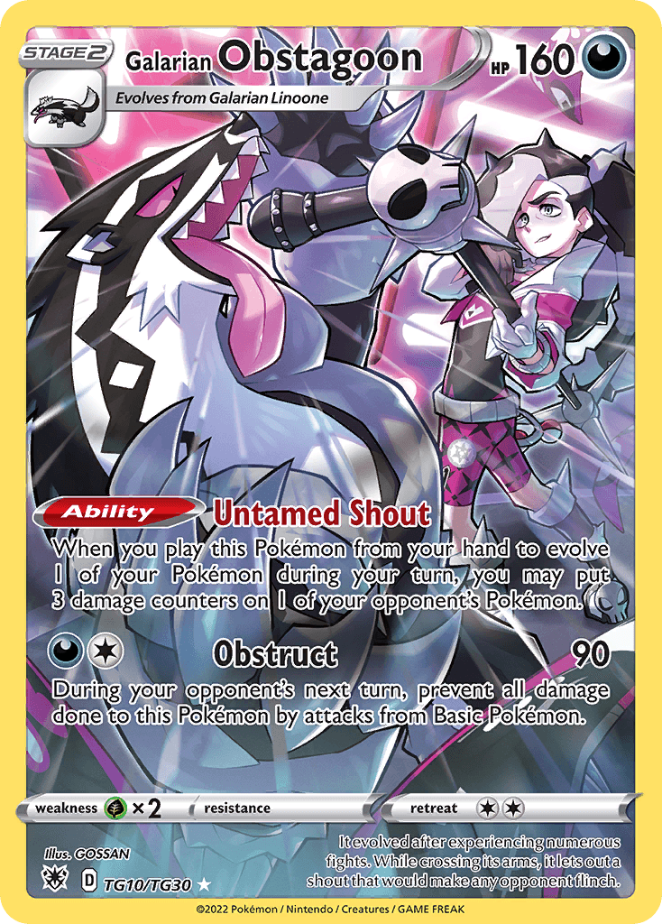 Galarian Obstagoon — Astral Radiance Trainer Gallery #TG10